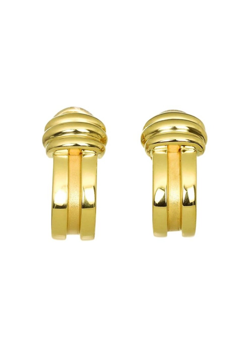 Tiffany & Co Atlas Group Earrings 18k Yellow Gold 750 Clip